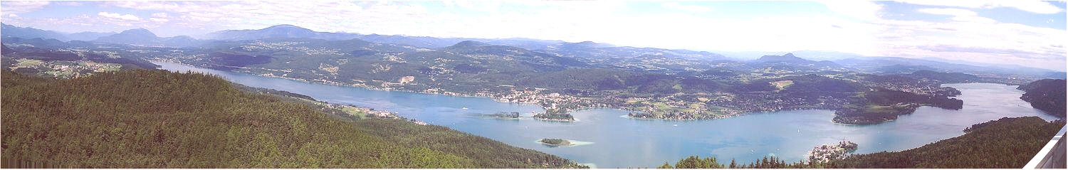 Blick auf den Wörthersee in Richtung Krumpendorf Wörthersee-Krumpendorf